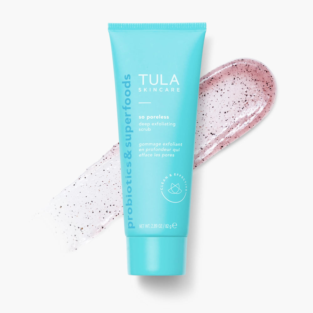 TULA So Poreless with probiotic extracts supports a healthy-feeling skin surface.