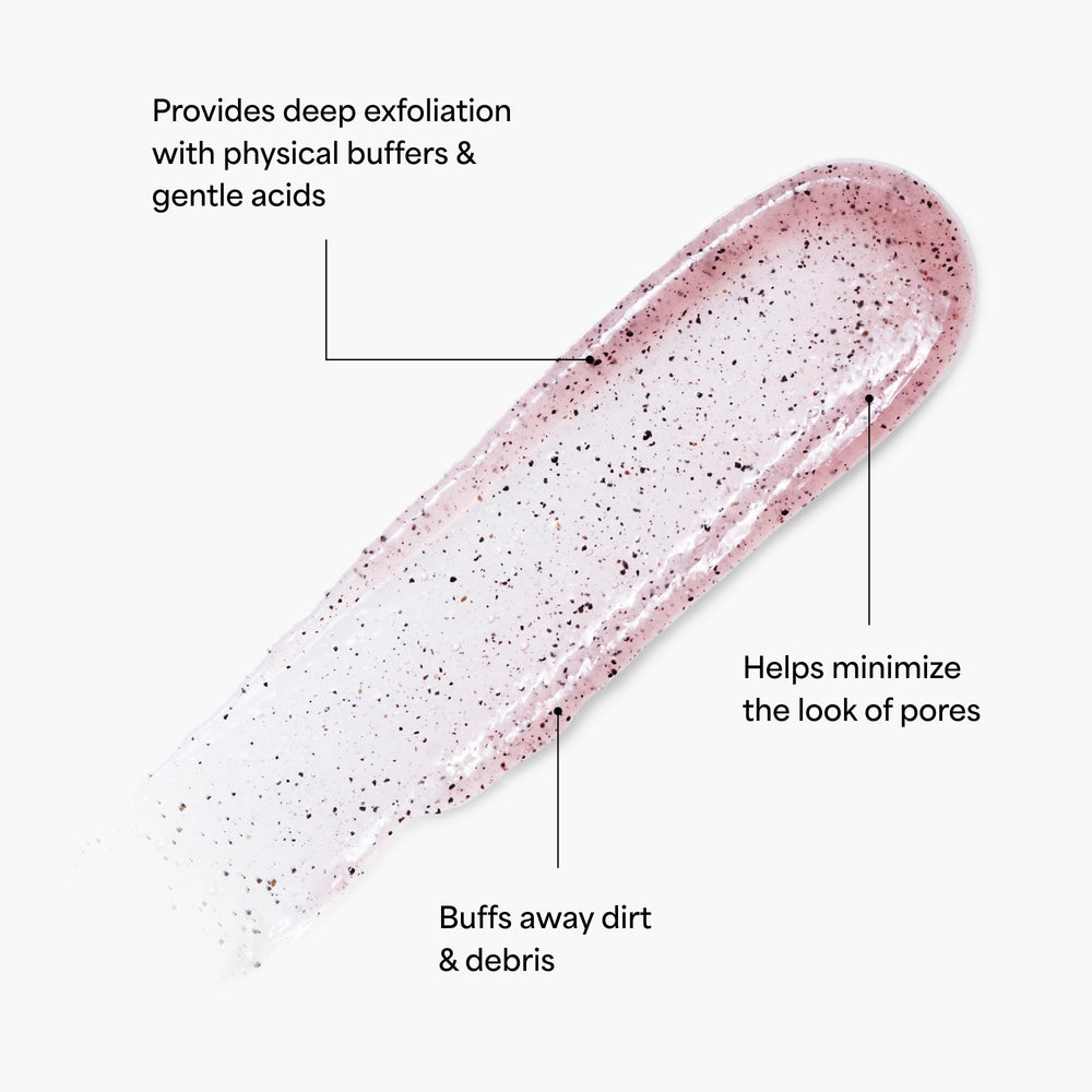 TULA So Poreless texture detail showcases micro-exfoliation for refined skin texture.