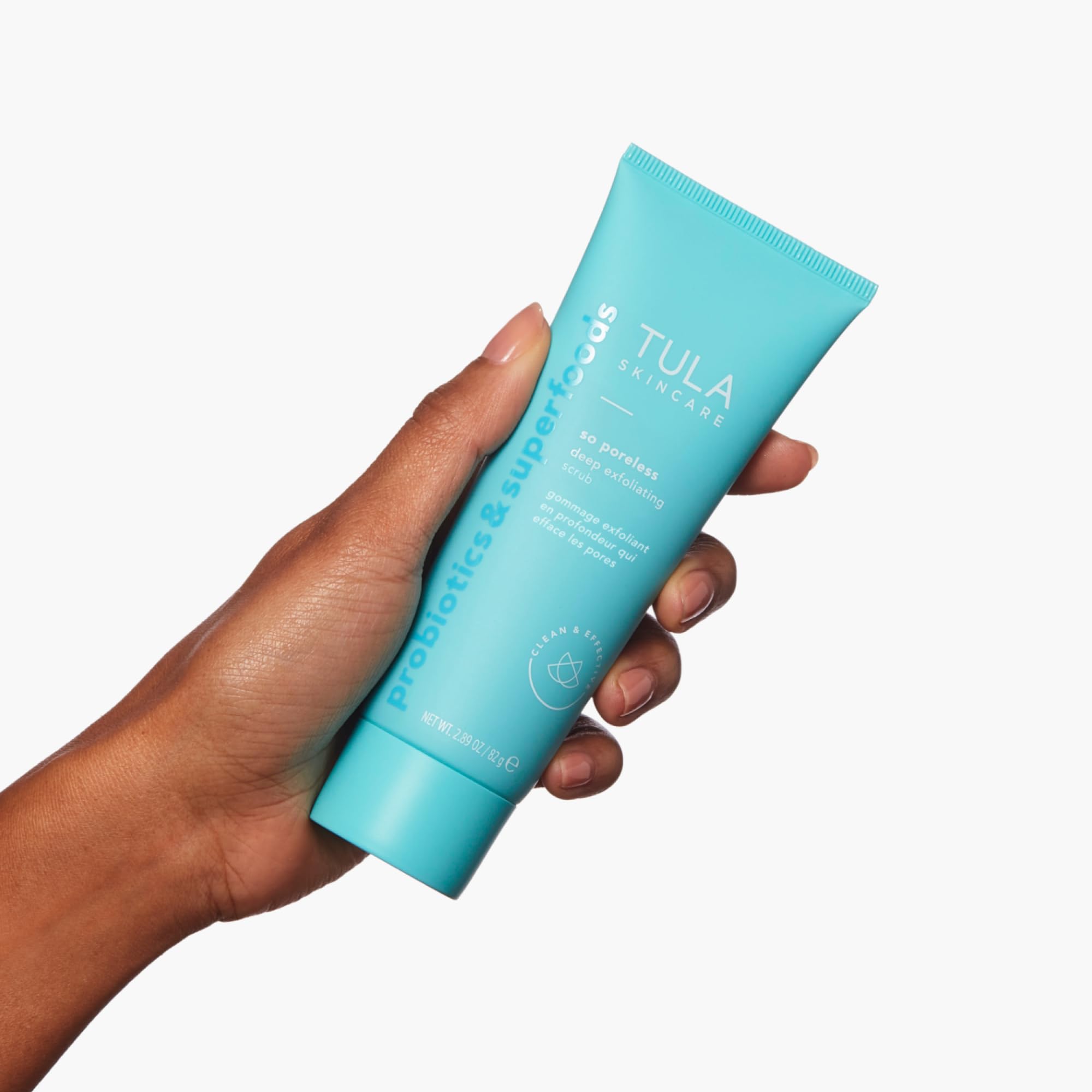 TULA So Poreless volcanic sand aids gentle texture refinement on the skin.