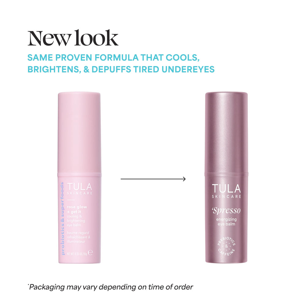 TULA Spresso energizing eye balm caffeine-hyaluronic-acid delivers hydration and quick wake-up