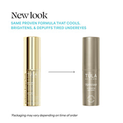 TULA Spresso Energizing Eye Balm being applied to the eye area for cooling hydration