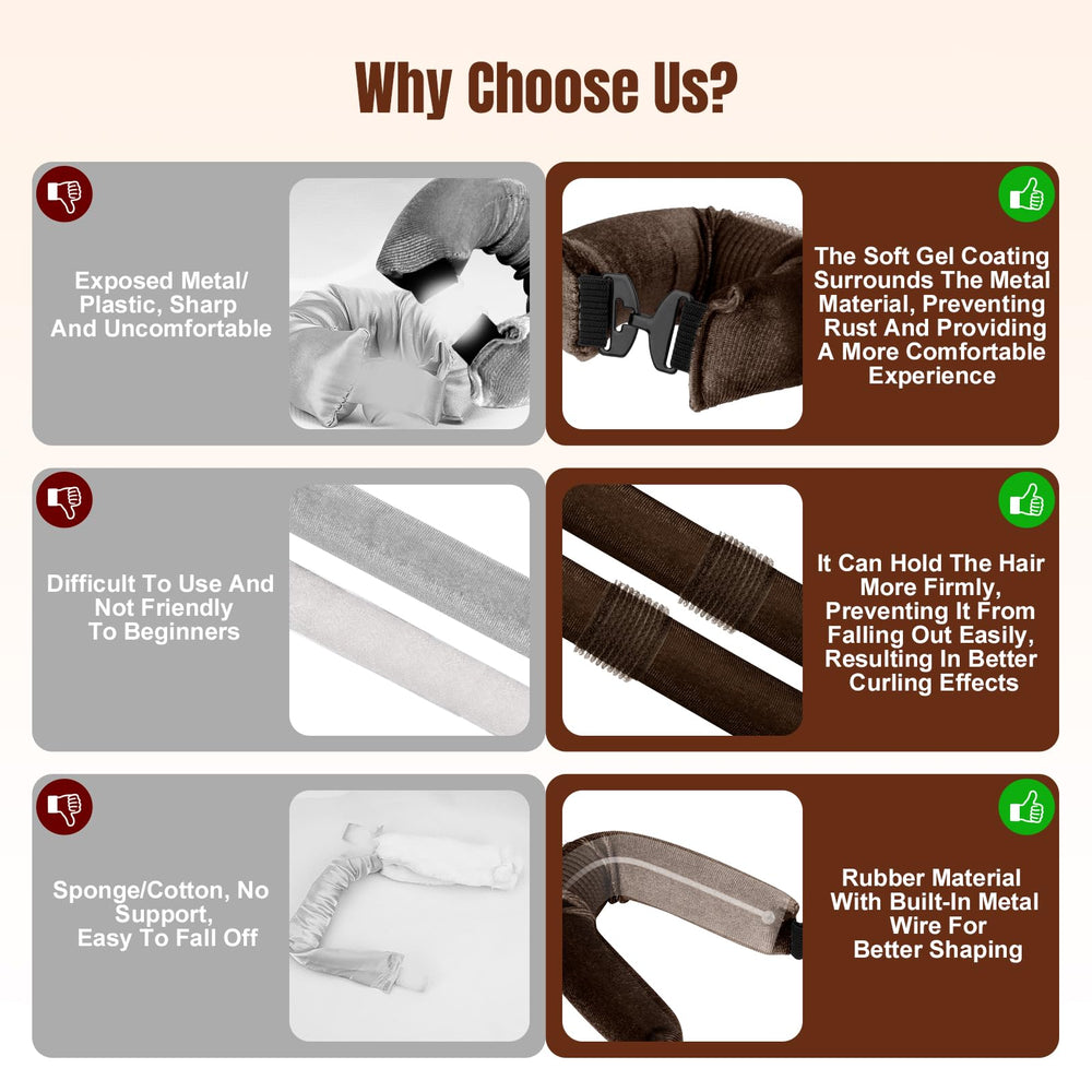 TULOBI reusable heatless curlers are travel-friendly for on-the-go styling.