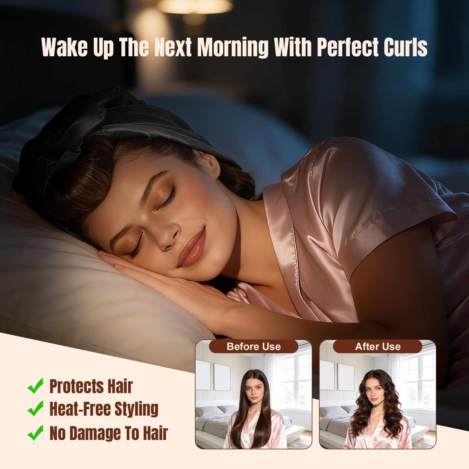 TULOBI velvet heatless curler Velcro close-up for secure, tangle-free styling