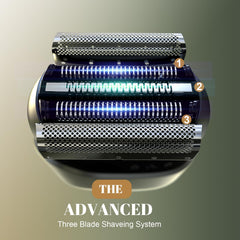 Tulzim shaver in use with USB-C fast charging for quick top-ups.