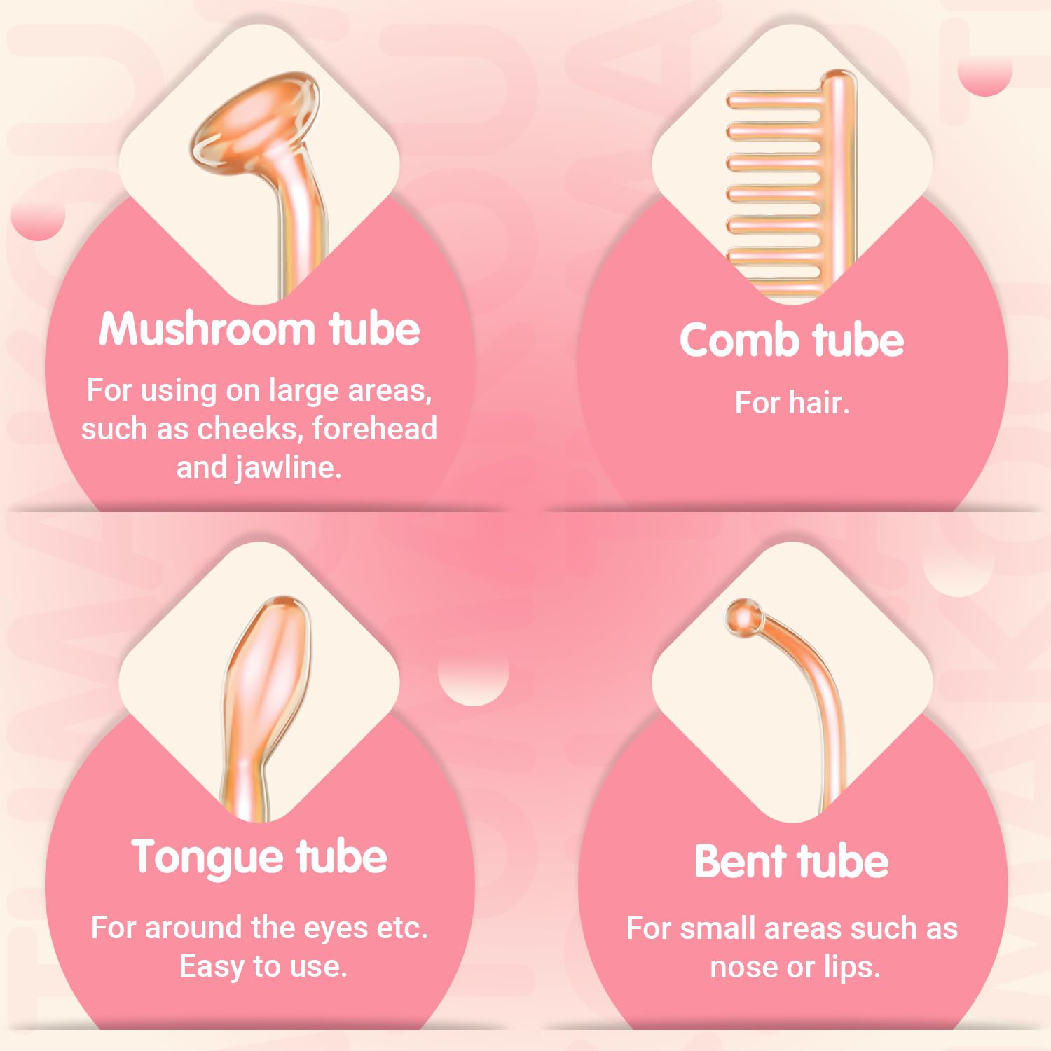 TUMAKOU mushroom glass tube enables gentle pore treatment and targeted application