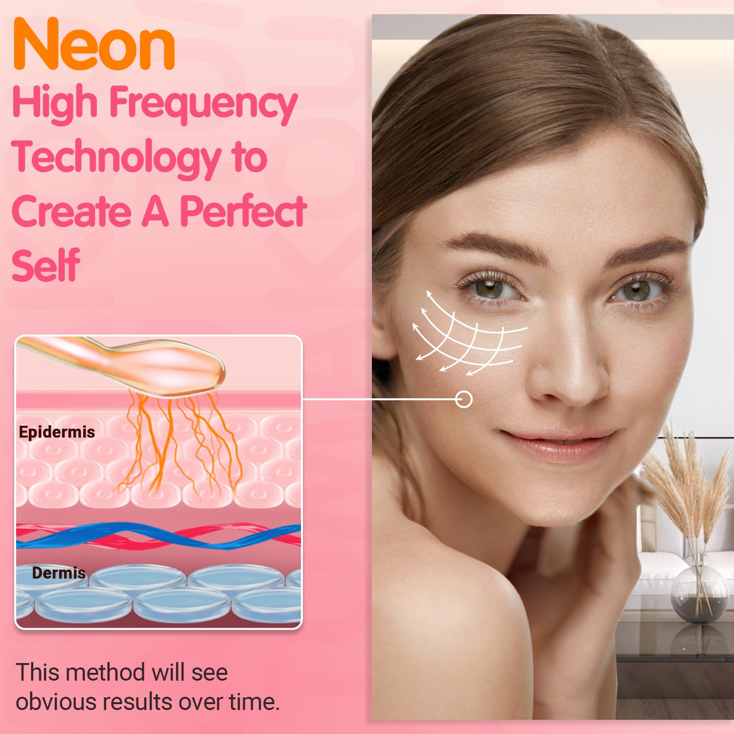 TUMAKOU tongue glass tube for precise treatment around contours and delicate areas