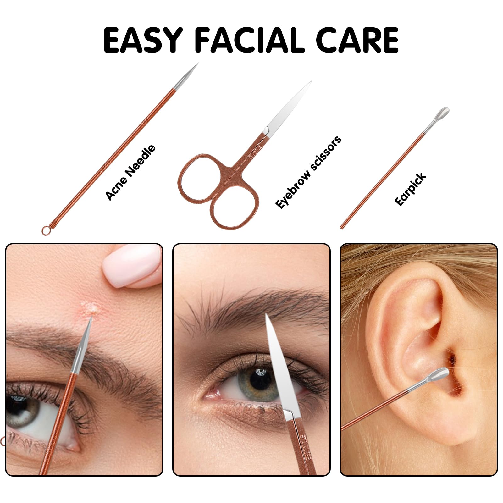 Tumkun brow shaping tools offer precise sculpting options.