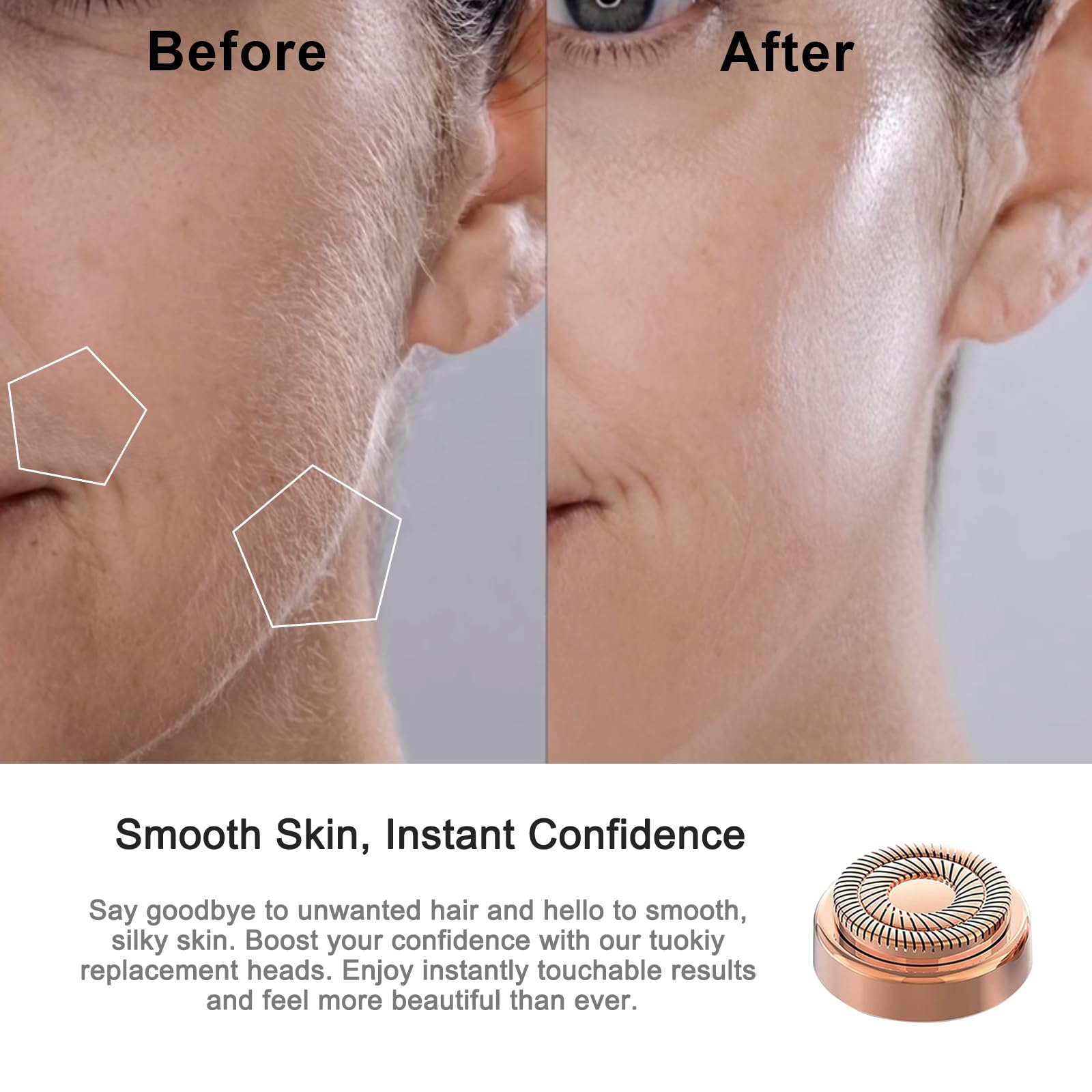 Tuokiy Gen 2 replacement heads deliver a smooth finish for daily grooming.