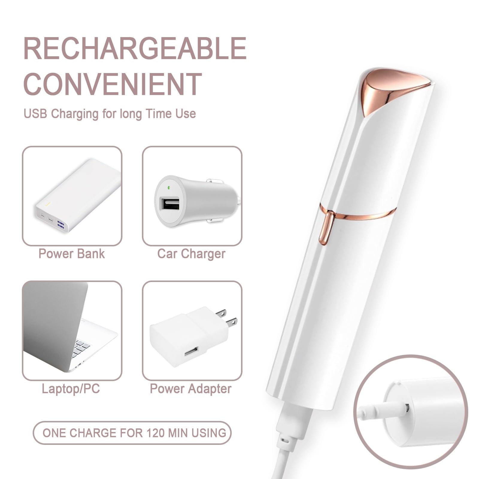 Tuokiy portable lipstick-style remover fits makeup bag for on-the-go use.