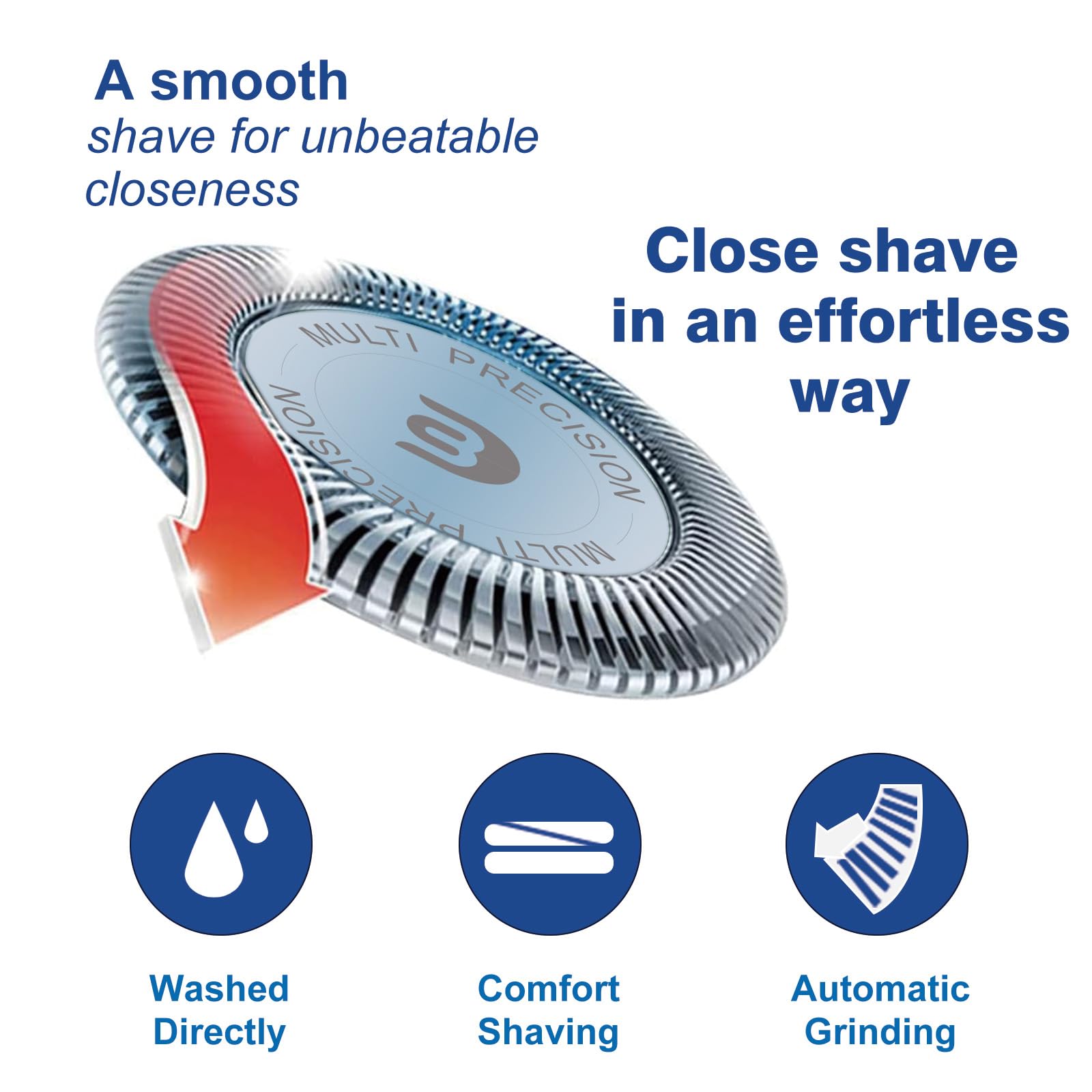 Tuokiy SH30 triple-blade set plus cleaning brush in package.