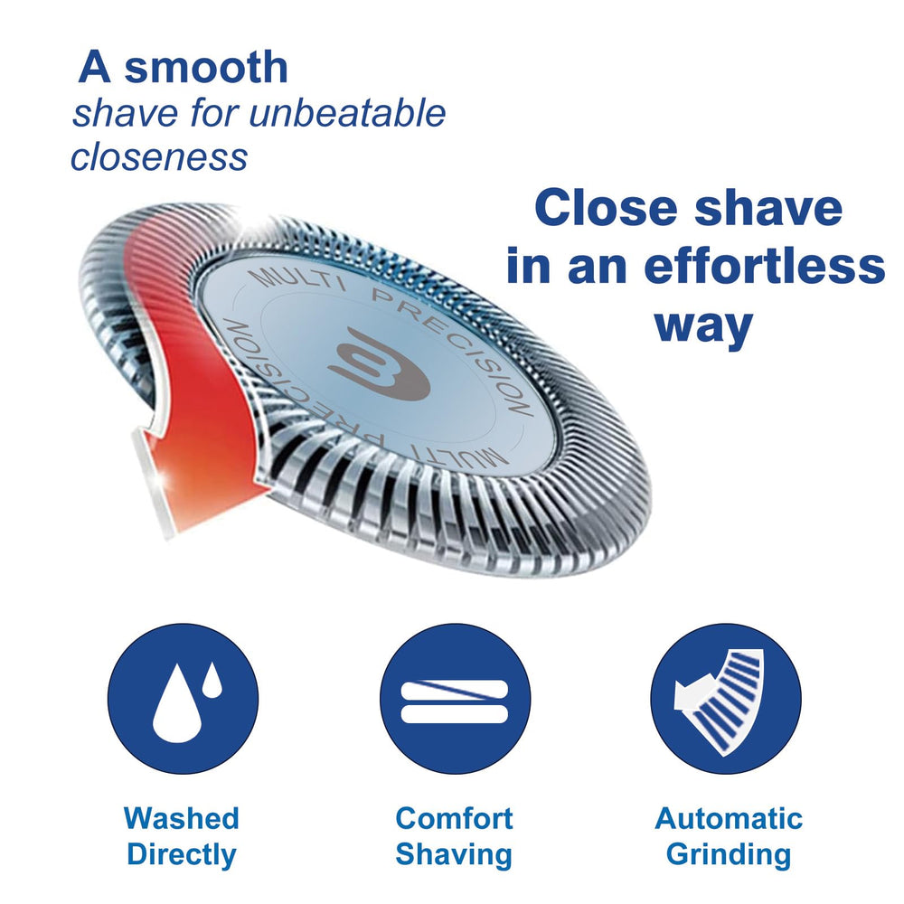 Tuokiy SH30 triple-blade set plus cleaning brush in package.