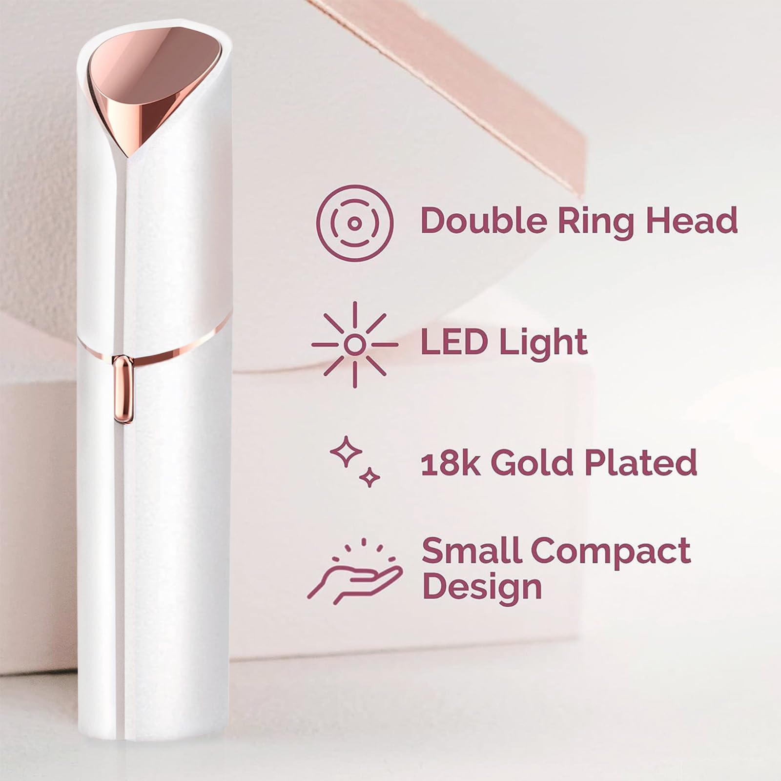 Tuokiy USB-rechargeable facial razor offers convenient charging anywhere.