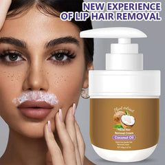 TUOSHITONG application on upper lip area demonstrates easy, safe hair removal.