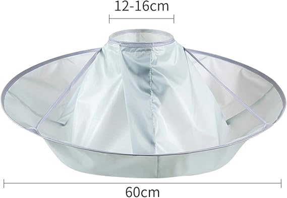 TUEQE anti-static nylon cape reduces static cling during cutting.