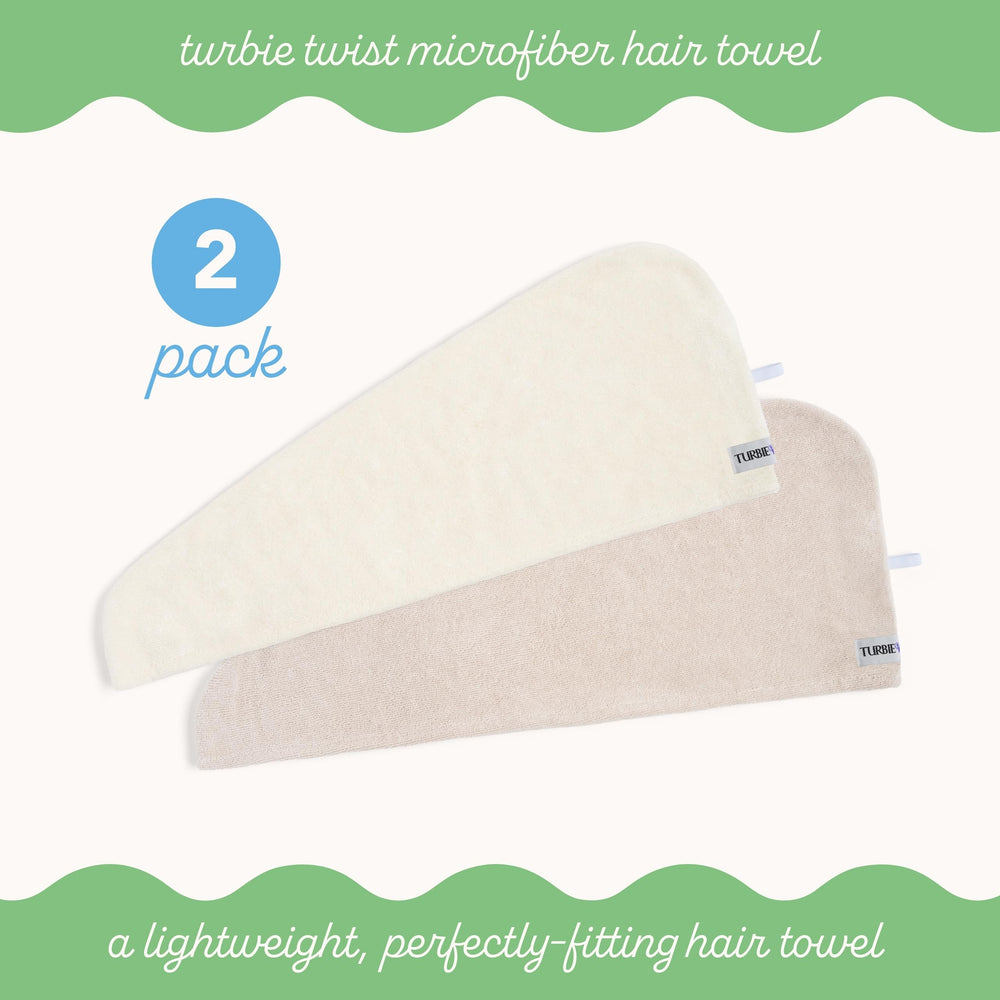 Turbie Twist microfiber texture close-up highlights plush absorbency and anti-frizz feel