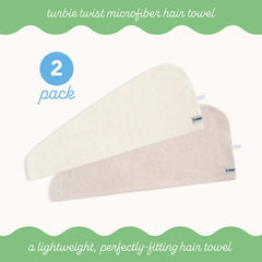 Turbie Twist microfiber texture close-up highlights plush absorbency and anti-frizz feel