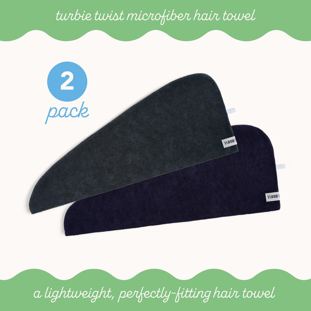 Turbie Twist twist-and-loop design keeps wrap secure during use