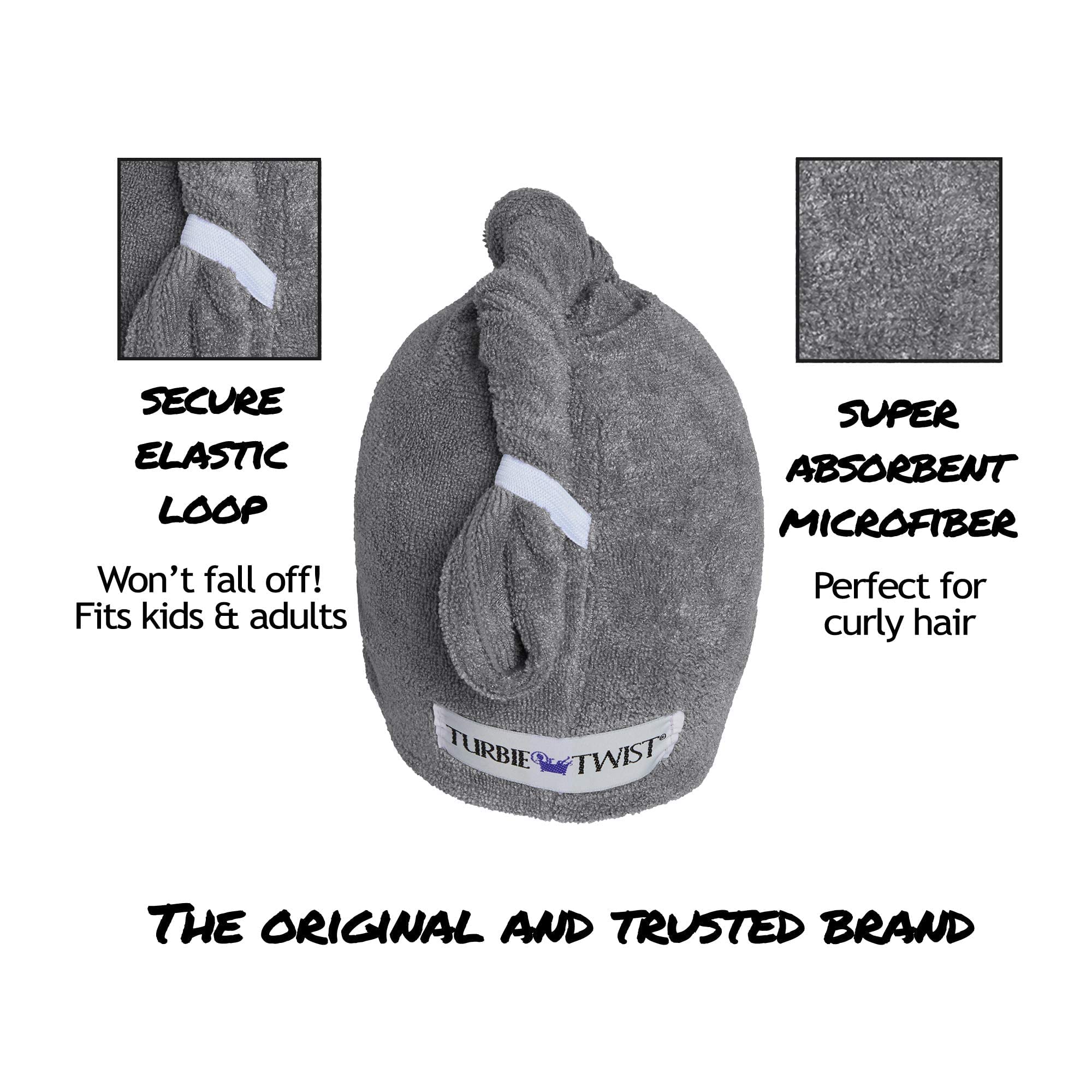 Turbie Twist brand logo visible on packaging for trusted care.
