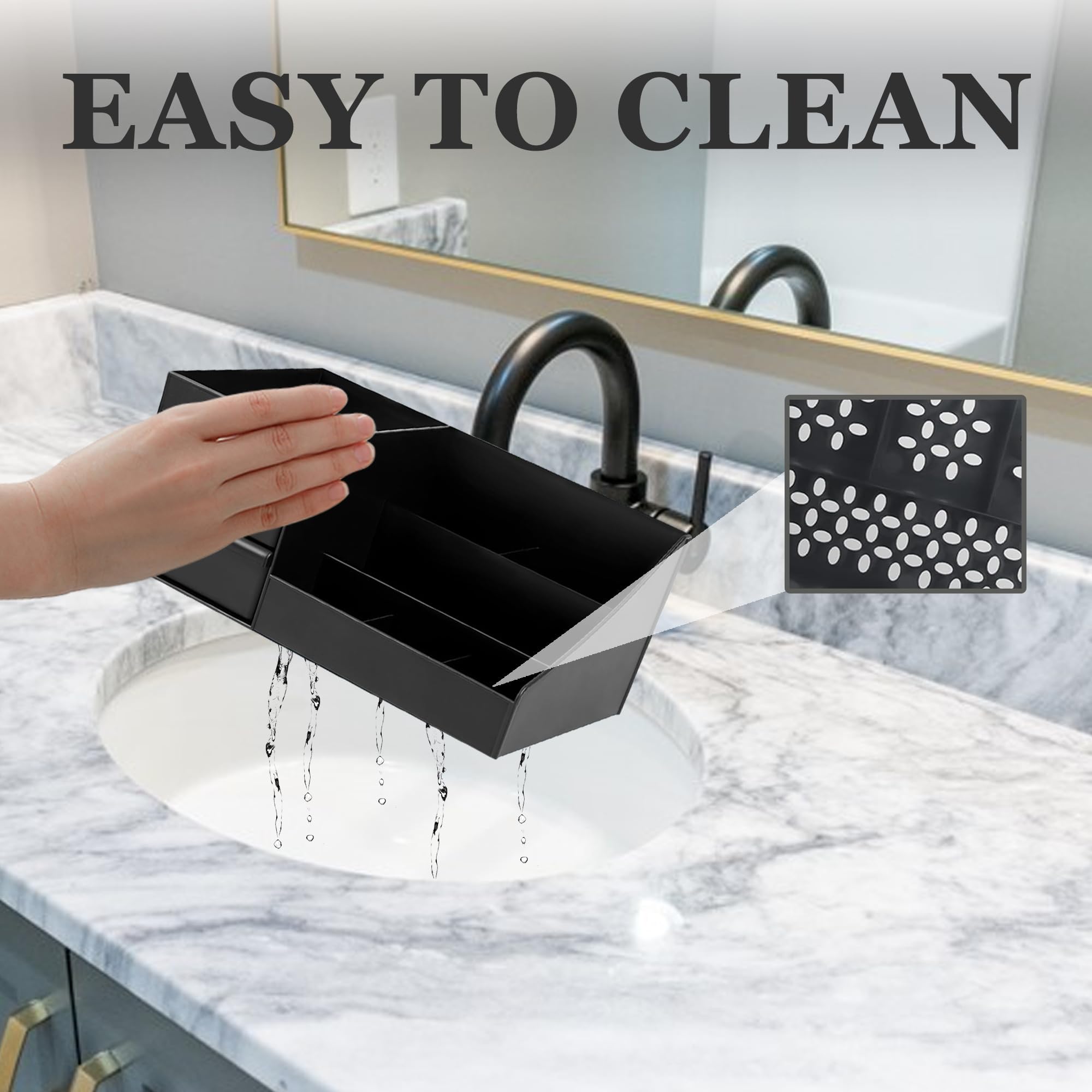 Turesmith multipurpose vanity storage for cosmetics, toiletries, or office items