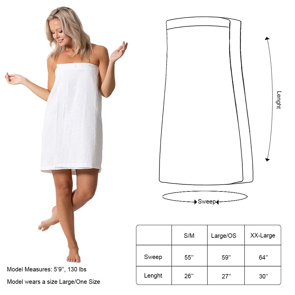 Turkish Linen Waffle Wrap bathroom-scene presents a plush spa accessory.