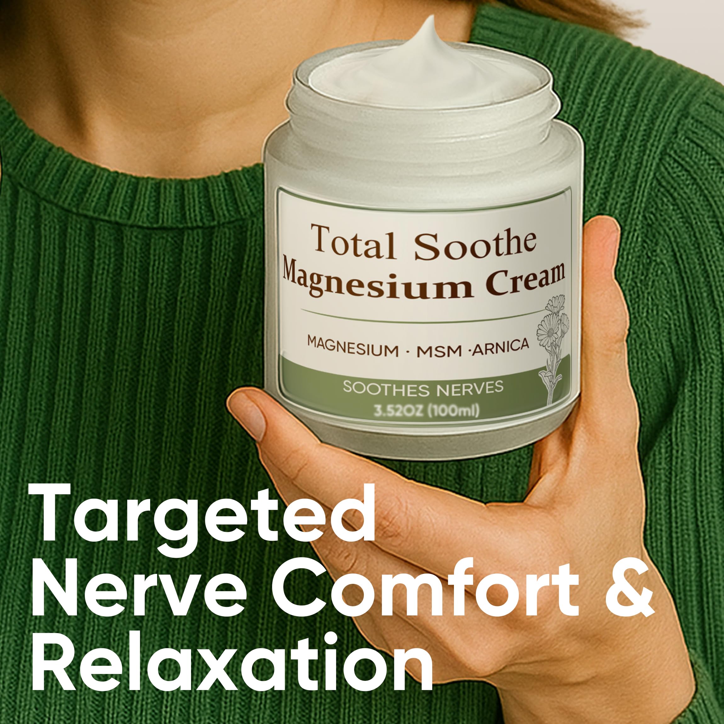 TUVAAZ Total Soothe cream close-up showing fast-absorbing, lightweight texture.