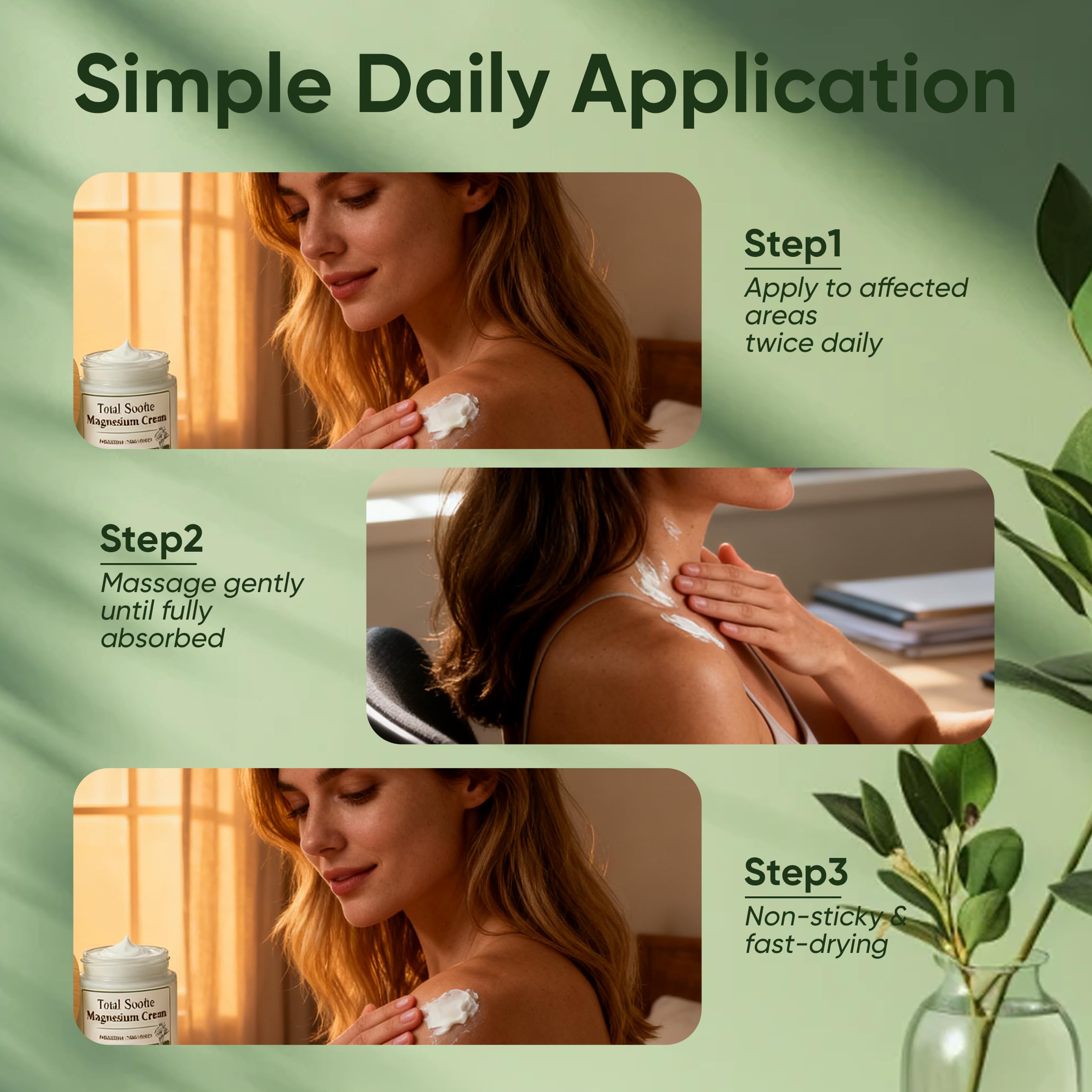 TUVAAZ Total Soothe packaging box emphasizes clean ingredients and everyday use.