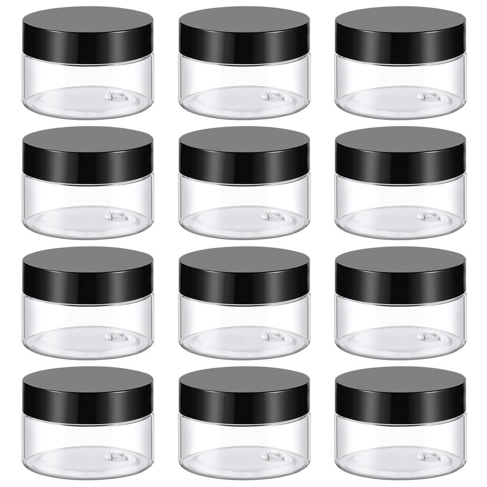 TUZAZO 1oz container with lid, clear jar for cosmetics and samples.