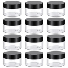 TUZAZO 1oz container with lid, clear jar for cosmetics and samples.