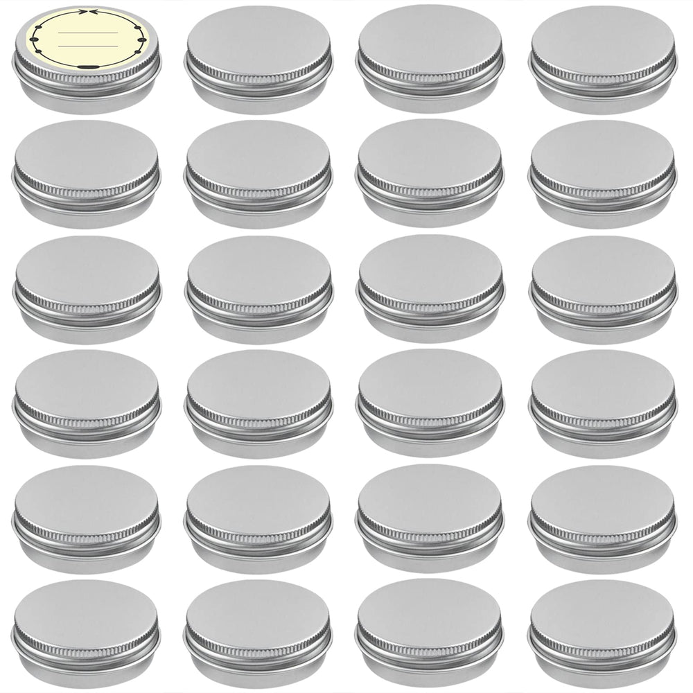 TUZAZO 24-pack 0.5 oz aluminum tin with screw lid, ideal for cosmetics.