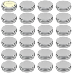 TUZAZO 24-pack 0.5 oz aluminum tin with screw lid, ideal for cosmetics.