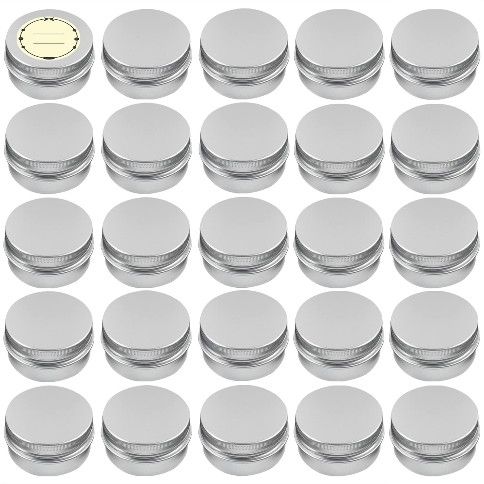 TUZAZO 2 oz aluminum tin with screw lid for travel-friendly cosmetic storage
