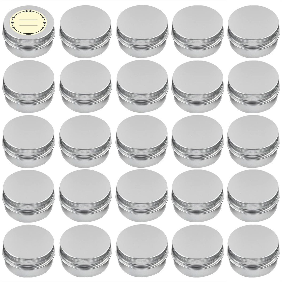 TUZAZO 2 oz aluminum tin with screw lid for travel-friendly cosmetic storage