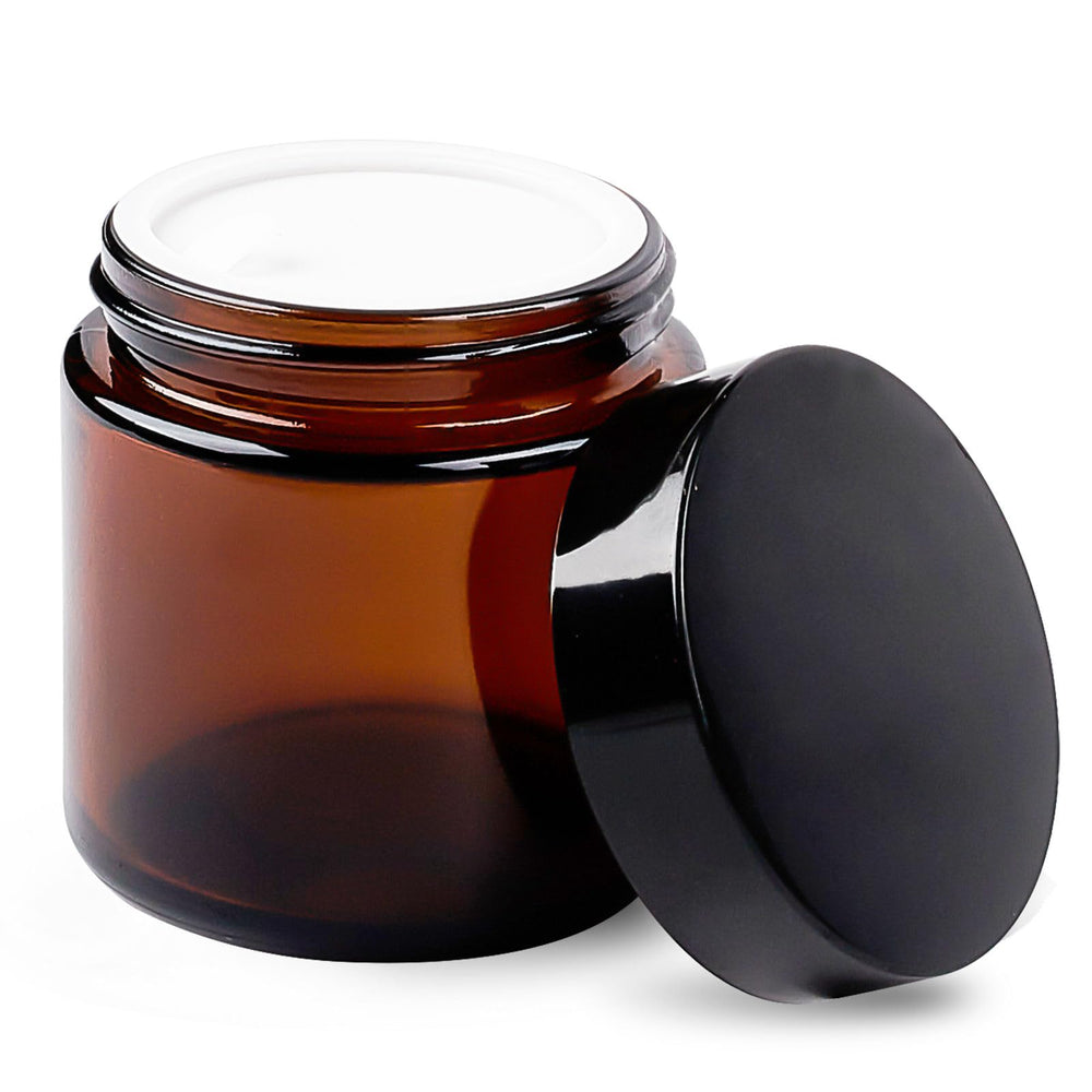 TUZAZO jar with black lid and foam liner offers leakproof storage