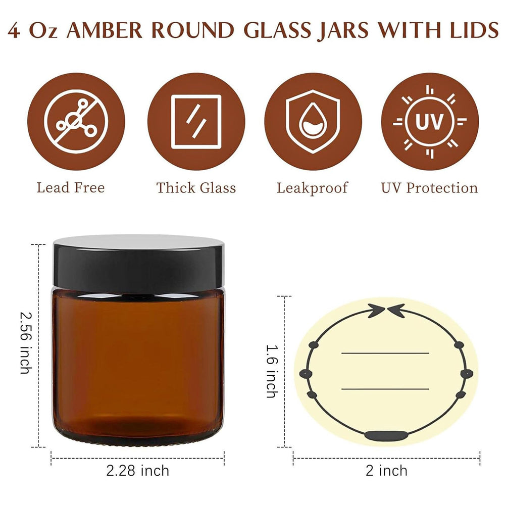 TUZAZO amber jar close-up shows tight seal for secure storage