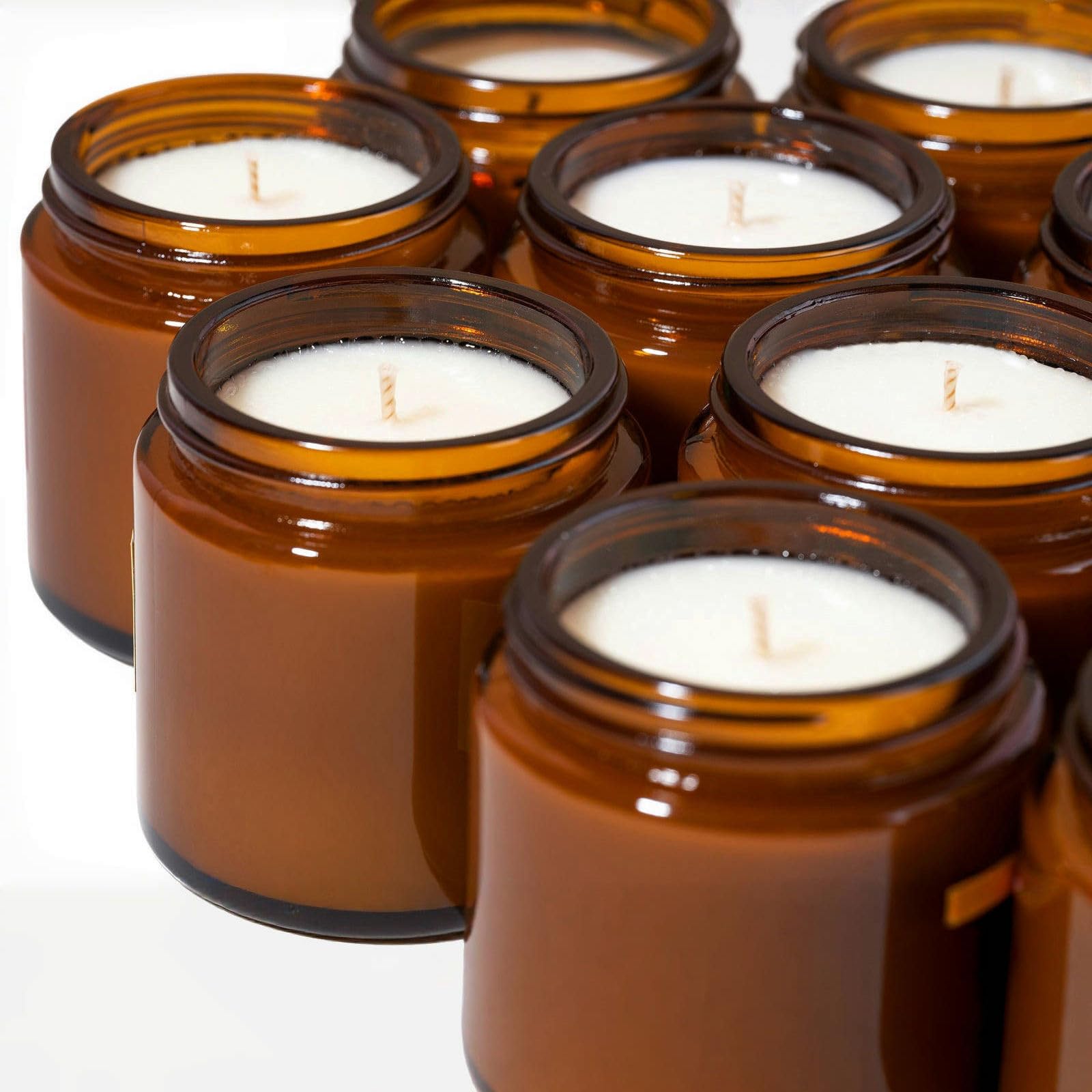 TUZAZO amber glass jar displayed on shelf for display and sale