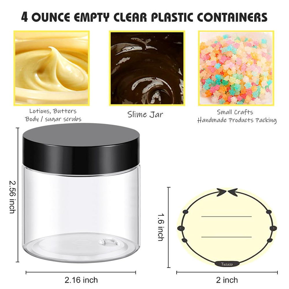TUZAZO container with included labels enhances product organization