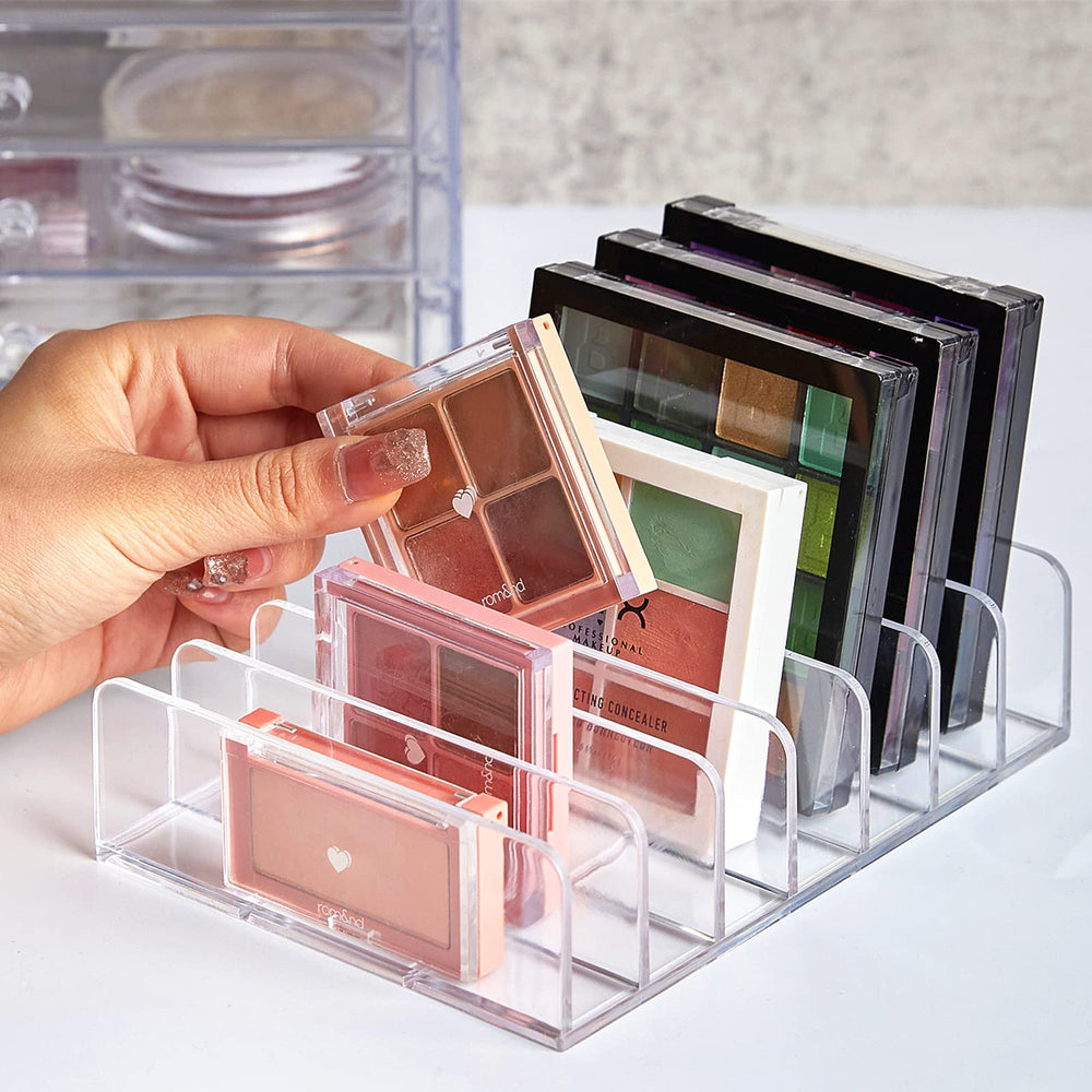 TUZAZO vertical storage makeup organizer fits compact spaces and saves counter space.