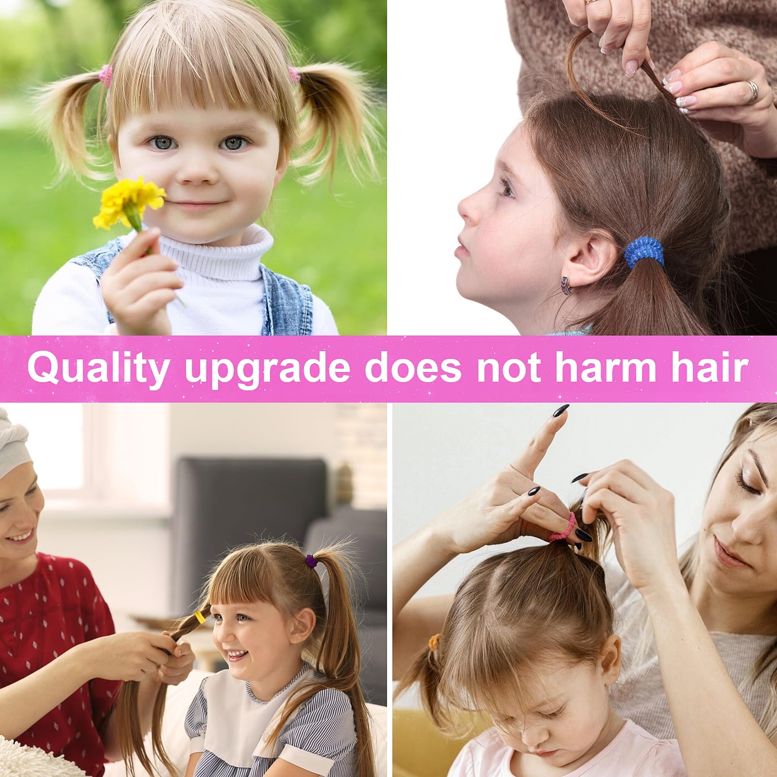TVINLIK baby hair ties in use to secure quick kid hairstyles