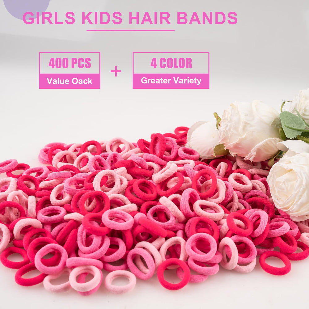 TVINLIK bulk 400-pack hair ties ideal for sharing at home or on the go.
