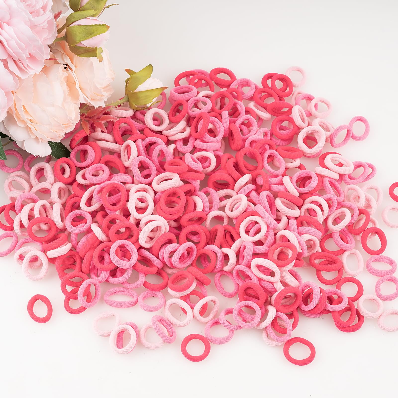 TVINLIK multicolor hair ties offer secure hold with comfortable stretch.