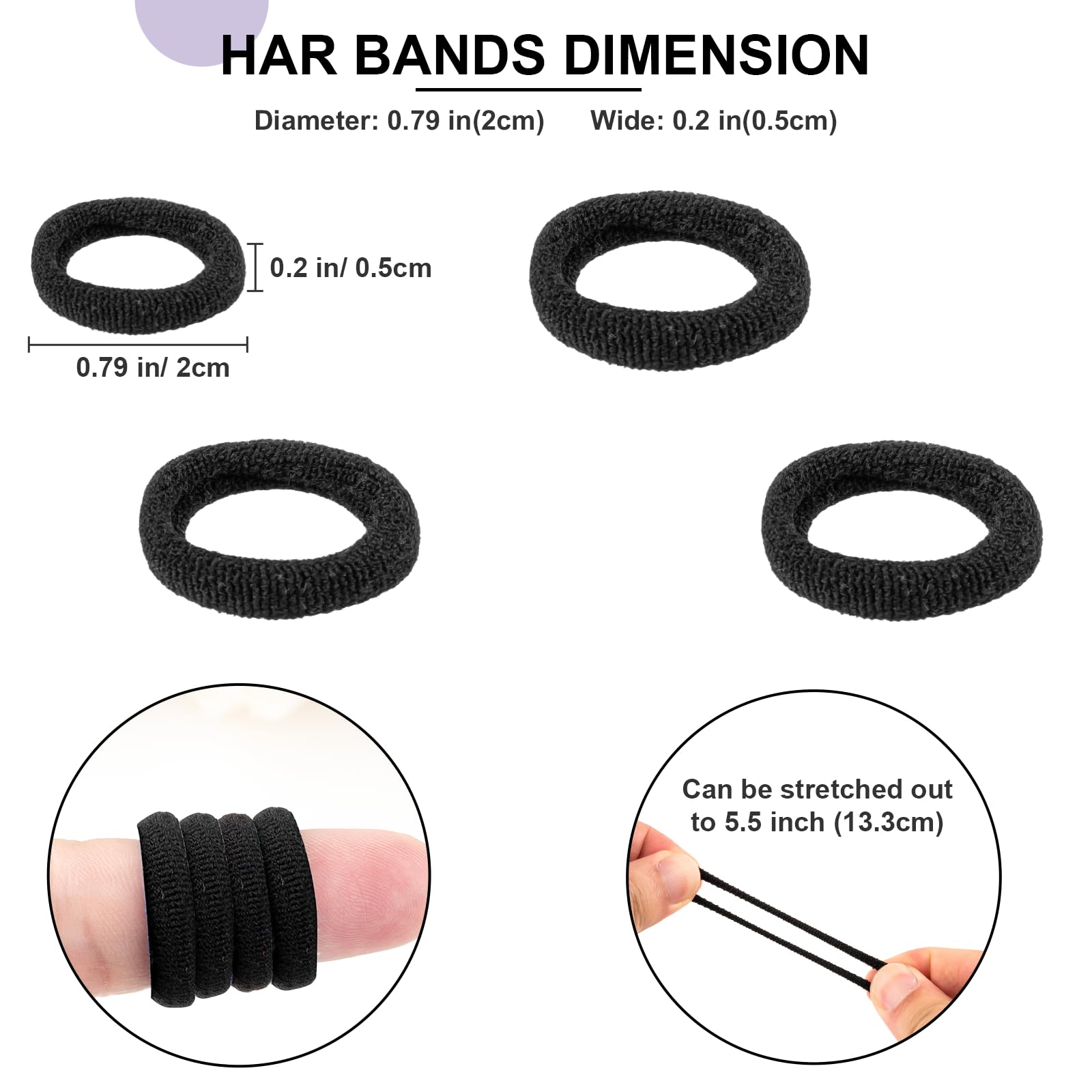 TVINLIK no-damage hair ties close-up showing smooth elastic