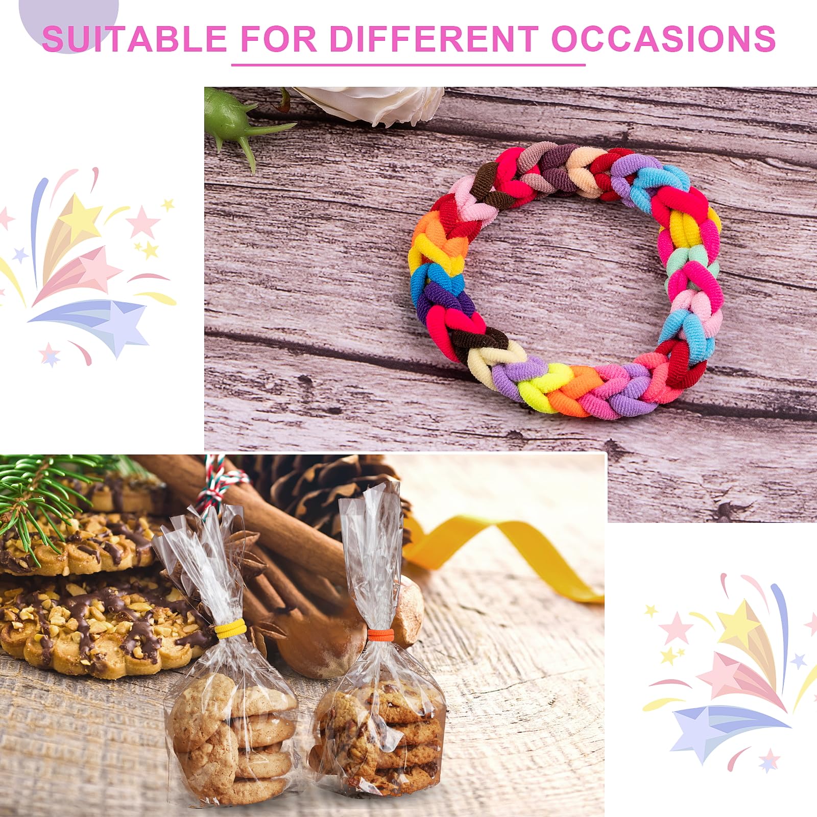 TVINLIK versatile ponytail hair ties for all hair types.