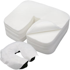 Tvvcalk 300-count disposable face cradle covers for hygienic massage sessions.
