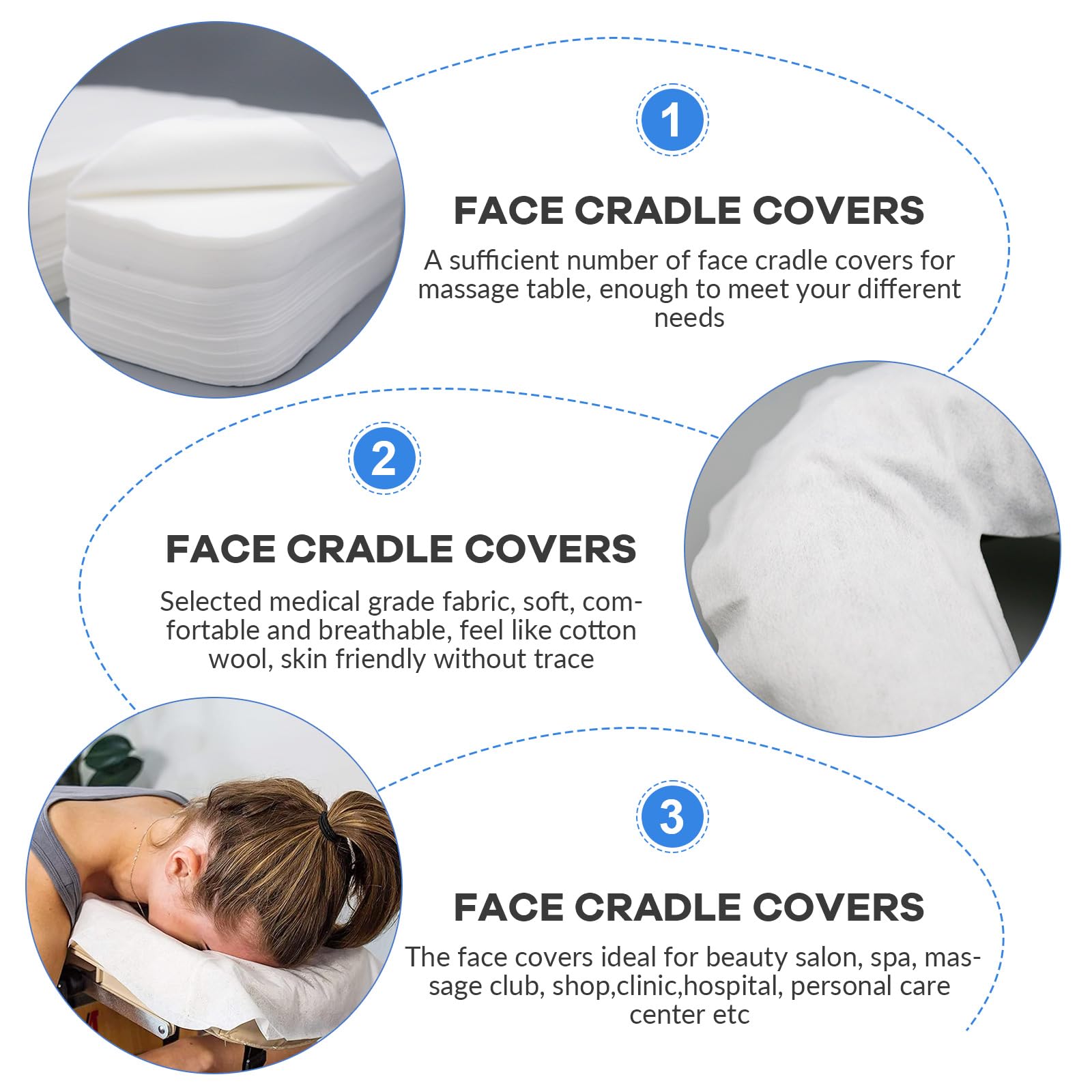 Tvvcalk medical-grade fiber headrest covers provide a protective barrier.