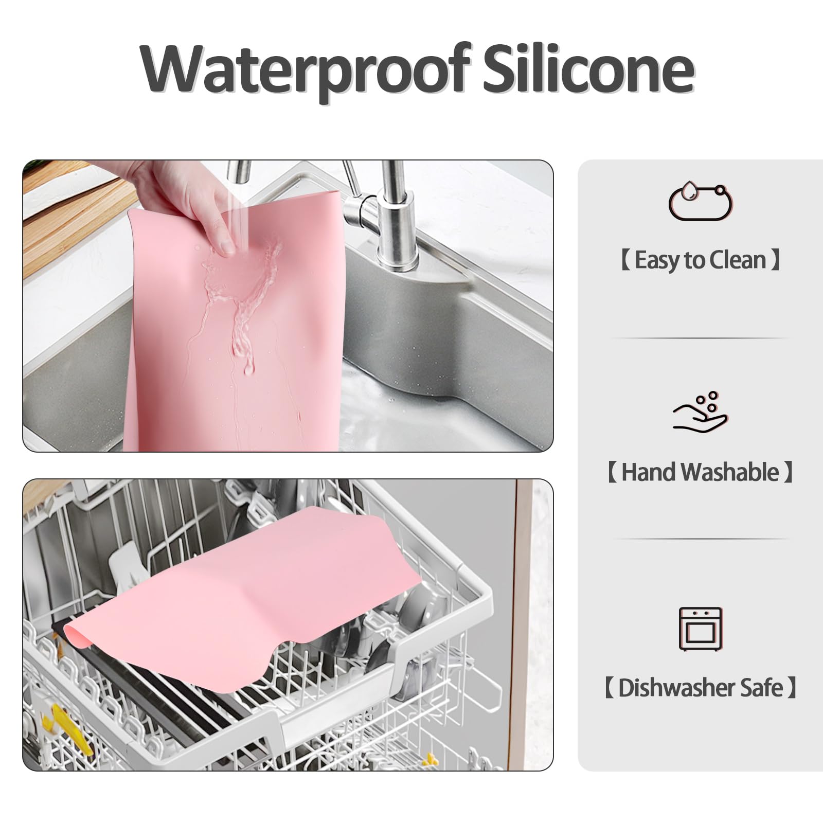 TWAKAP mat de silicona, limpieza fácil y rápida