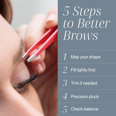 TWEEZER GURU eyebrow plucking control supports clean, defined brows.