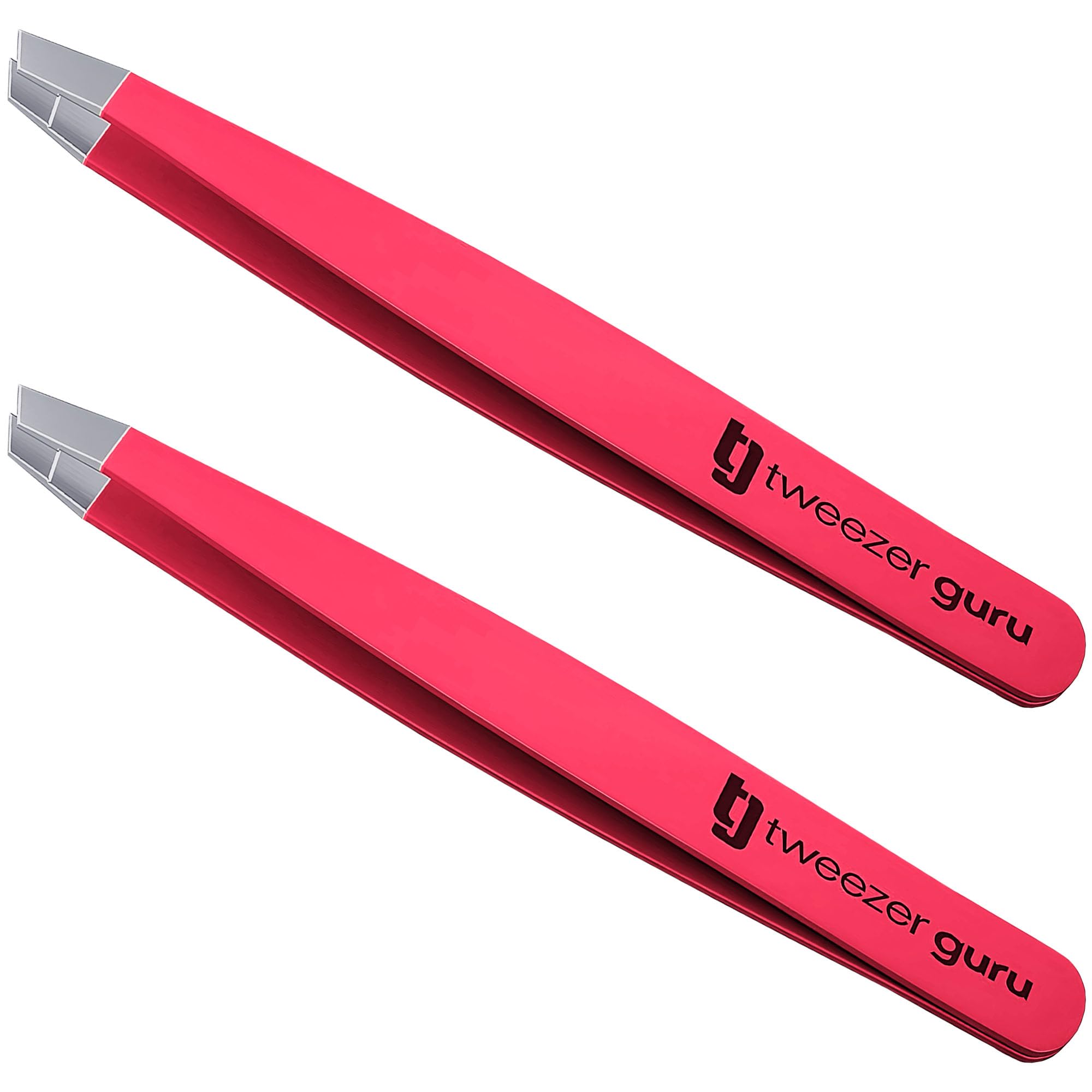 TWEEZER GURU precision-slant-point tweezers offer accurate brow shaping.