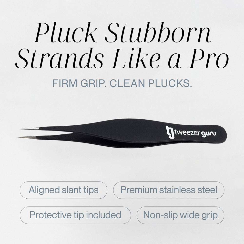 Tweezer Guru protective sleeve keeps tips safe during travel.