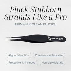 Tweezer Guru protective sleeve keeps tips safe during travel.