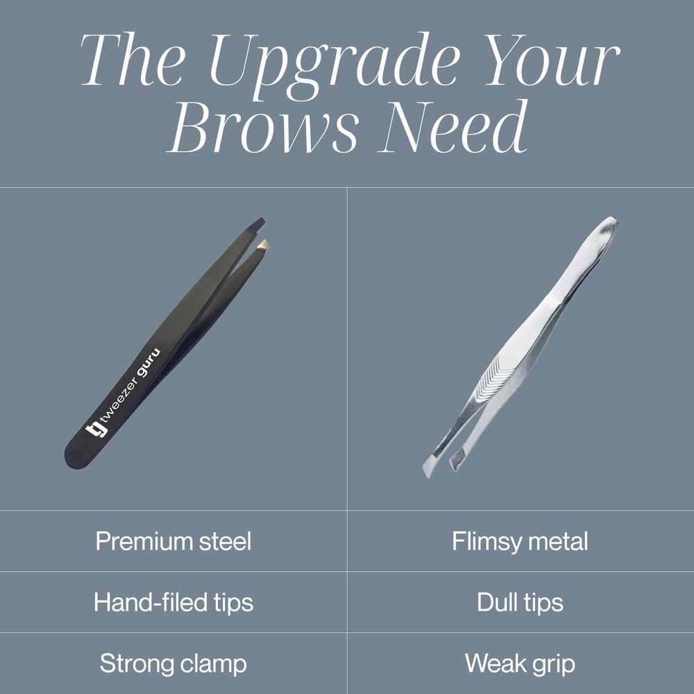 Tweezer Guru stainless steel construction closeup underscoring durability and rust resistance